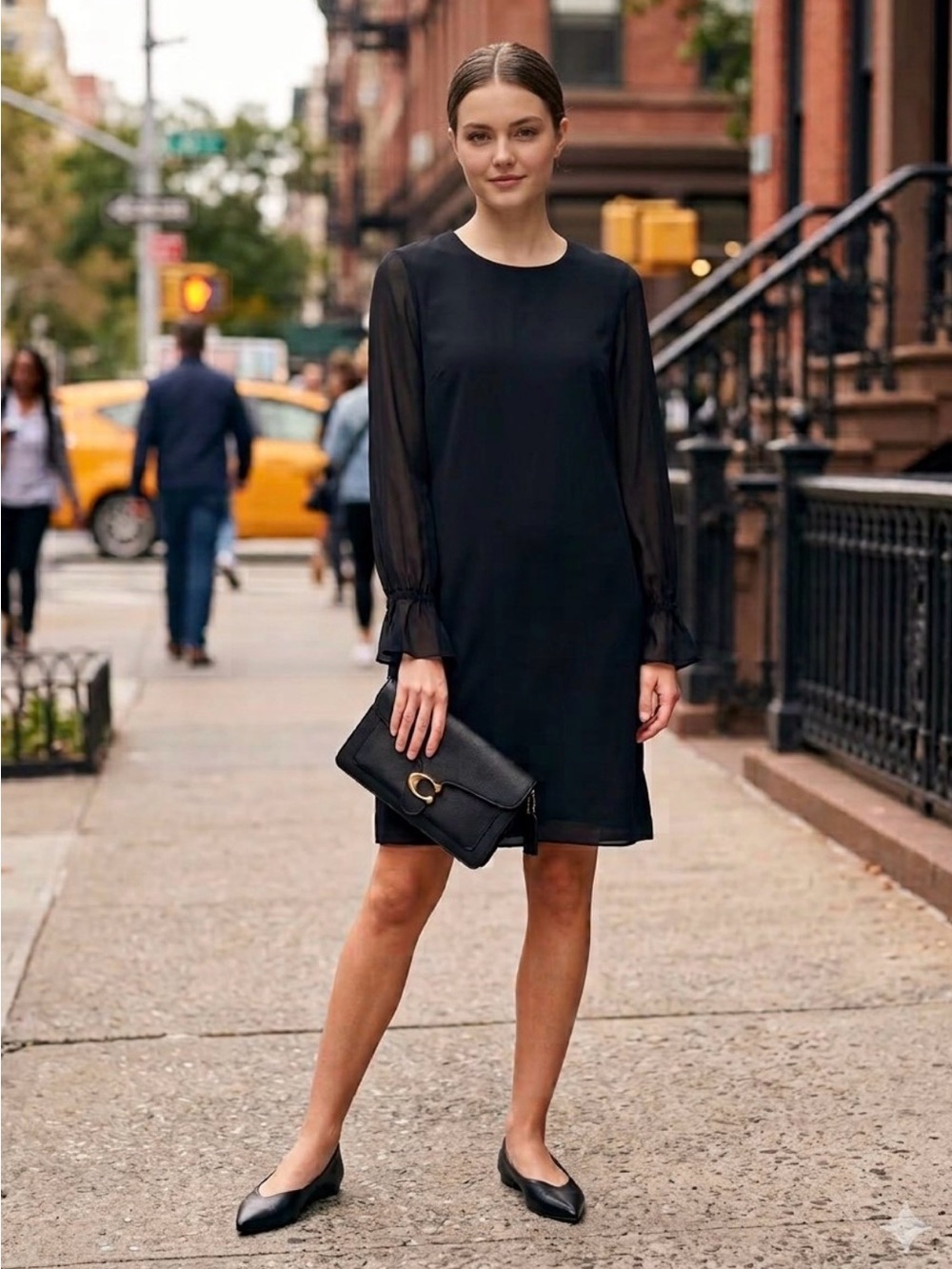 Karl Lagerfeld Women’s Black Midi Dress size 8